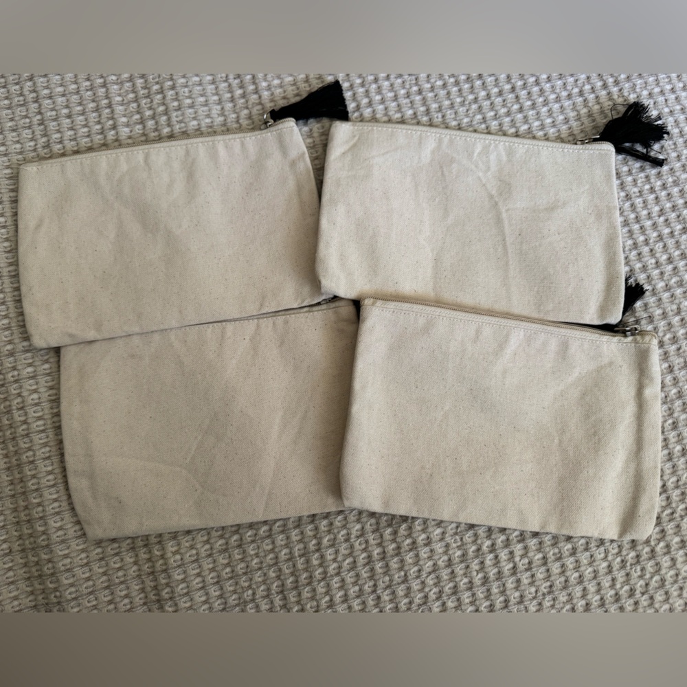 SET OF 4 CANVAS BRIDE SQUAD BAGS - Picture 3 of 7